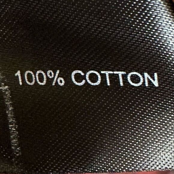 NWT Denim & Flower Plaid Button Down Cotton Flanel Burgundy Maroon - Picture 10 of 10